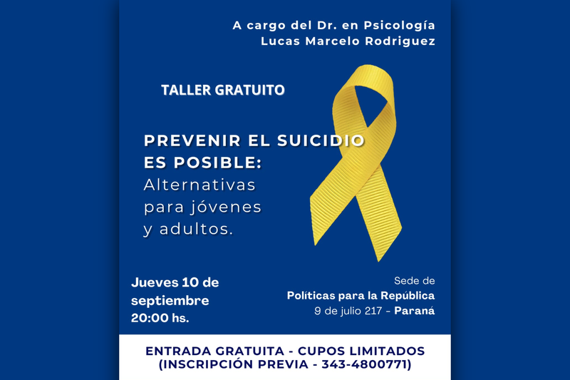 PREVENIR EL SUICIDIO ES POSIBLE PR PARANÁ